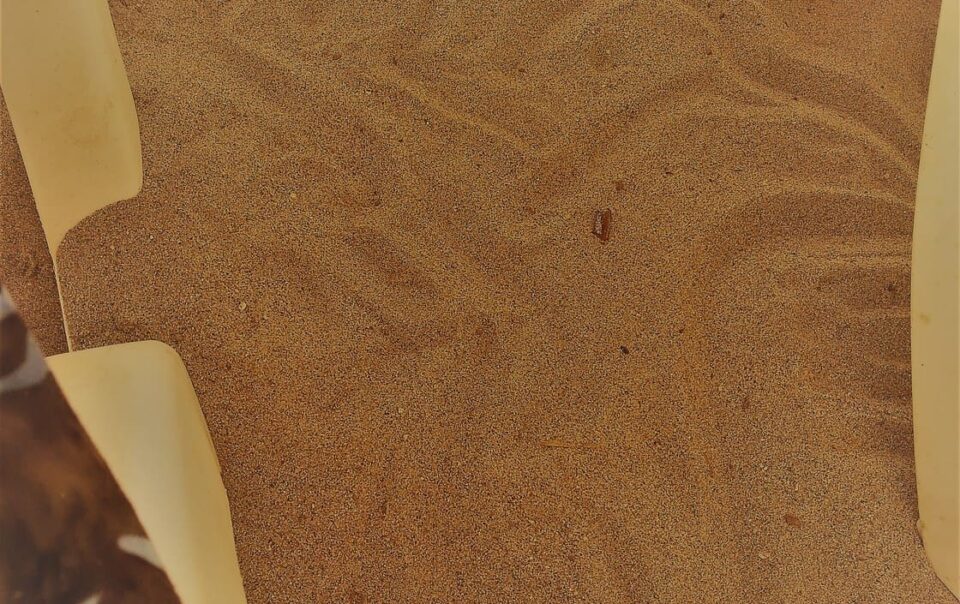 forme astratte disegnate sulla sabbia