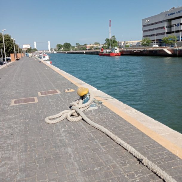 il Tevere nell'ultimo tratto a Fiumicino