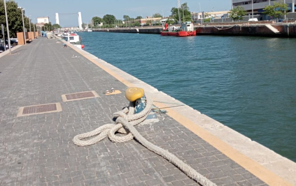 il Tevere nell'ultimo tratto a Fiumicino